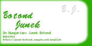 botond junek business card